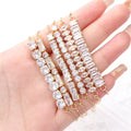 Simplicity New Geometric Girls Bracelet Square Diamond Gold Plated Bracelet Delicate Adjustable Drawstring Diamond Bracelet