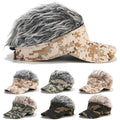 Custom Logo Hip Hop Camo Anime Ninja Visor Hair Camouflage Wigs Baseball Cap With Wig Hair