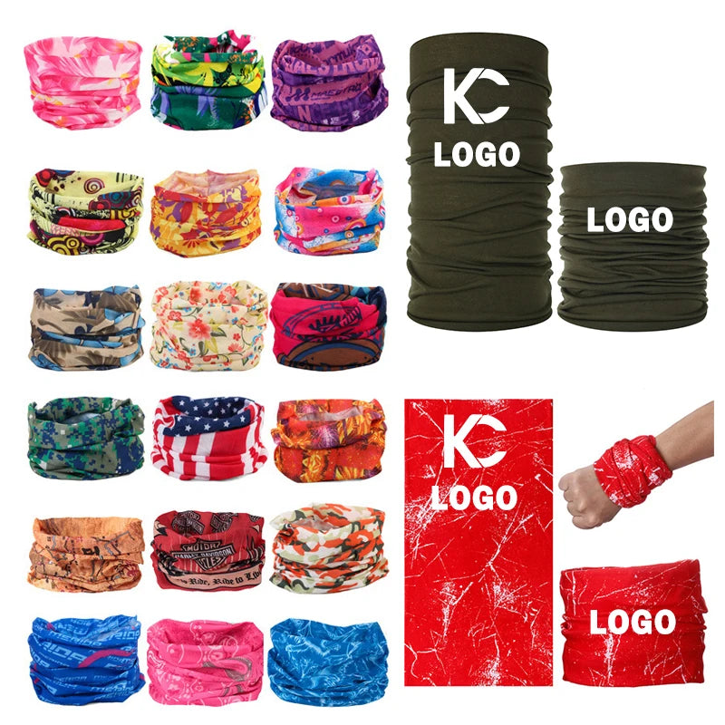 Outdoor Seamless Bandana Men and Women Cycling Motorcycle Neck Gaiter Windproof Custom Bandanas Tubulares Summer Sun Protection