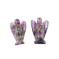 Huiying 2 Inch Amethyst Home Pocket Stone Angel Sculptures Crafts