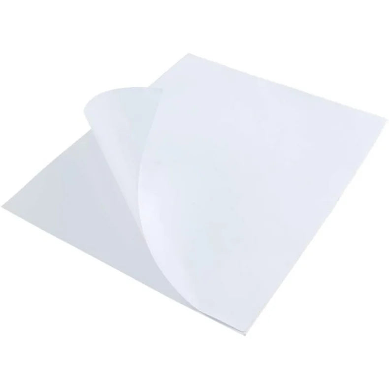 Matte White Vinyl Adhesive Inkjet Sticker Sheet Removable Waterproof 8.5x11 Inches Customizable Shape Cosmetic Packaging