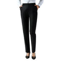Women's High-Waist High-Draped Anti-Static Work Pants Non-Stick Black and Gray Slimming Spring Look Flat Front Trousers