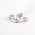 Hip Hop Cool Youth Irregular Ear Cuff Stainless Steel Simple Geometric Clip Earrings