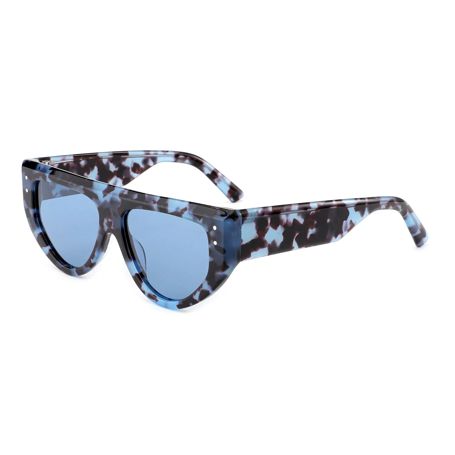 MB1537A Classic Flat Top Polarized Eyewear Custom Logo Acetate Frame 2025 Retro Sunglasses