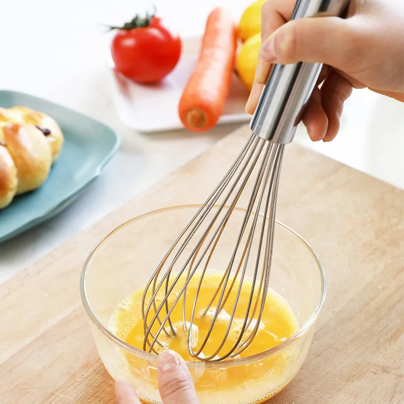 Modern Stainless Steel Mini Metal Egg Beater Coarse Blender Dishwasher Safe Semi-Automatic for Home Kitchen Baking Milk Tools