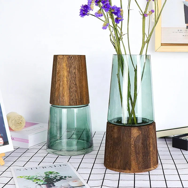 Light Luxury Modern Simple Glass Vase Creative Living Room Flower Decoration