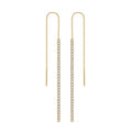 RINNTIN SE111 Classic Jewelry 14K Gold Plated 925 Sterling Silver Earrings With Cubic Zircon CZ Stud Drop Earrings for Women