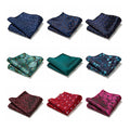 Men Hanky Pocket Squared Handkerchief Polyester  Handkerchief Flower Paisley Floral Wedding Party Gift for Man Accessory
