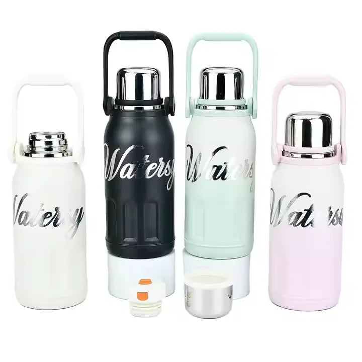 Watersy Unique Design 1200ml 18/8 Stainless Steel Insulated Double Wall Large Capacity Vacuum Bottle with Custom Logo