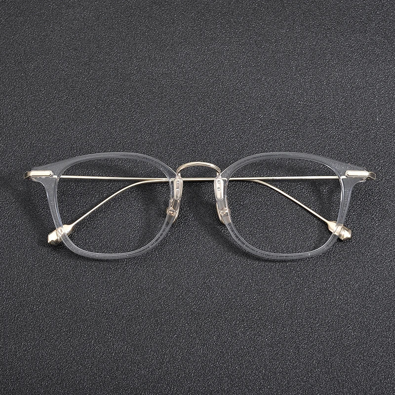 Transparent Color Pure Titanium Glasses Frame Manufactured by Shenzhen Factory Women's Luxury Designer Round Frame Spectacles