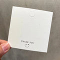 8*8cm Customized Logos Jewelry Earring Display Hang Tags Cardboard Cards With Punch Hole