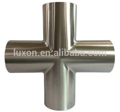 Sanitary Food Grade Vacuum Bend Tube Crosses Stainless Steel Bend Pipe Fittings Flange