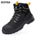 GUYISA Unisex Safety Boots Anti-smash Anti-puncture Anti-static Steel Toe Shoes Outdoor Work Summer Winter Material-PU Plastic