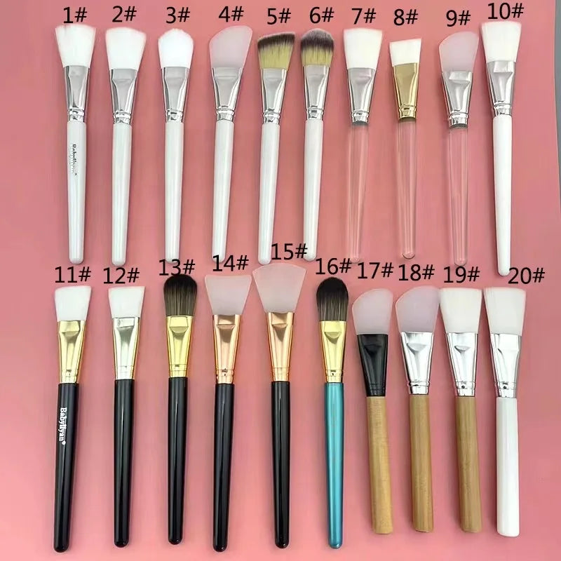 DIAS Bamboo Wood Acrylic Handle Face Wooden Synthetic Silicone New Vegan Custom Logo Private Label Single Clay Mask Makeup Brush