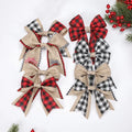 Xmas OEM/ODM Navidad Handmade Custom Christmas Bows Ornaments Christmas Tree Decoration Ribbon Bows for Christmas Decoration