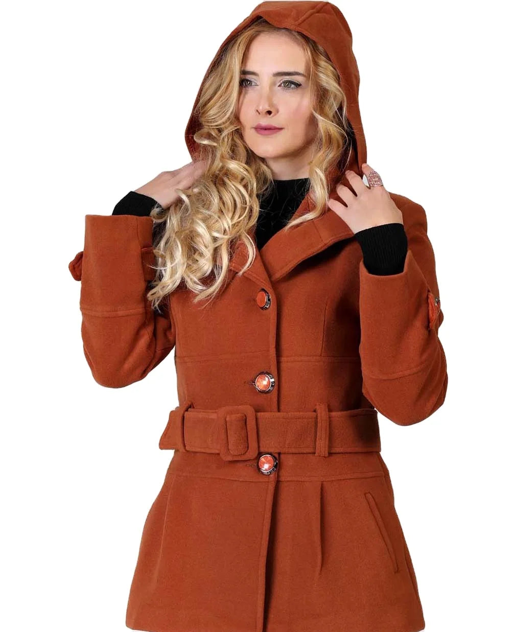 Ladies Outerwear Woolen Plus Size Women's Varsity Winter Autumn Eco-Friendly Windproof Turn-down Collar Leather Coat Detachable