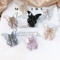 MIO 4cm Hair Clip  Butterfly Hair Claw Clip Crystal Mini Plastic Butterfly Hair Accessories Clipper for Girl Cute Hairgrips