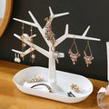 Jewelry Display Stand Tray Storage Racks Earrings Necklaces Rings Jewelry Storage Box Desktop Organizer Holder Storage Box