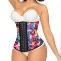 NANBIN Women's Sport Girdle Waist Trainer Rose Printed Waist Cincher Corset with Tummy Control and Breathable Latex Material