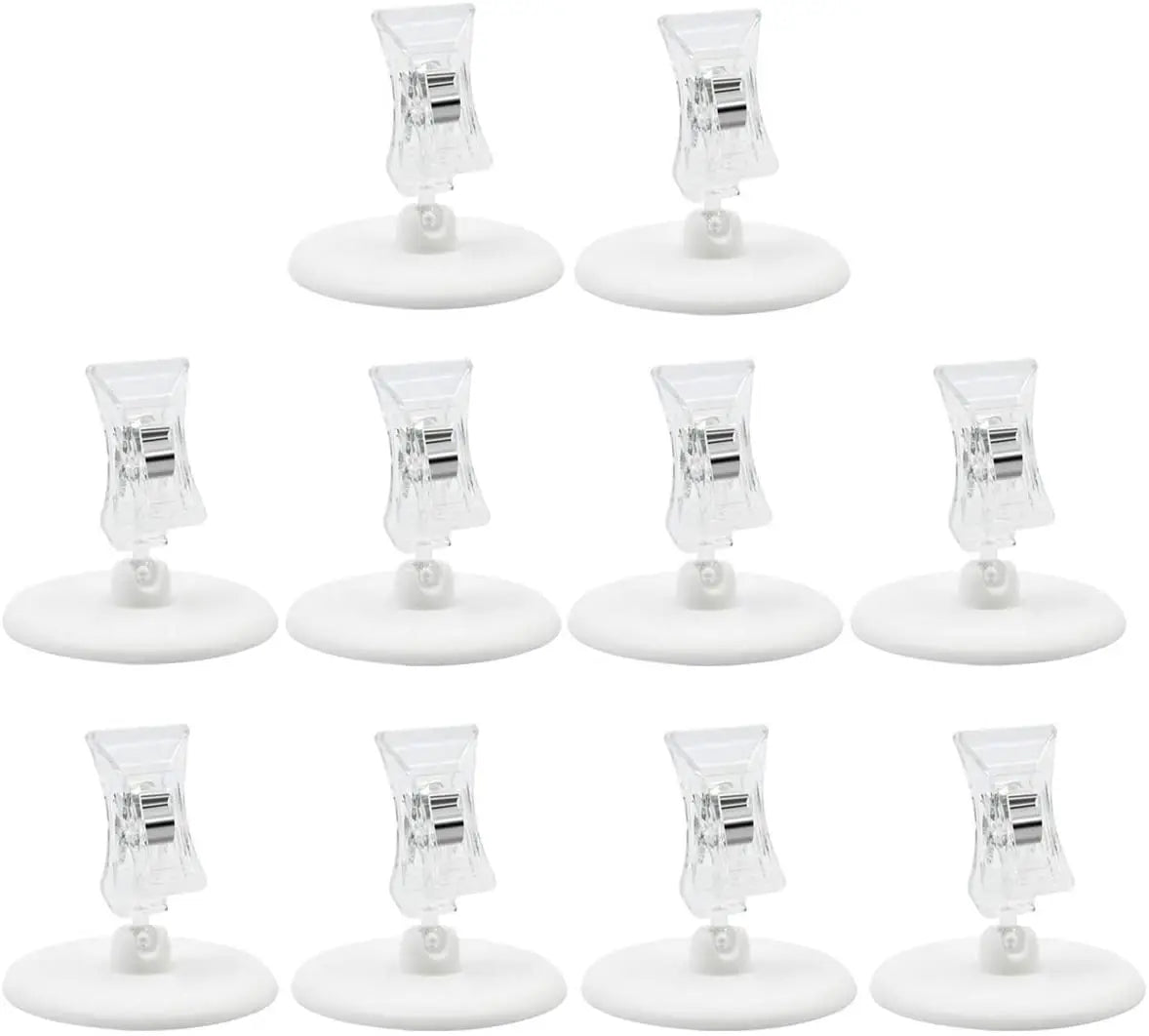 Rotatable Name Cards Merchandise Display Clip Holder Stand POP Clip Round Base for Price Tags