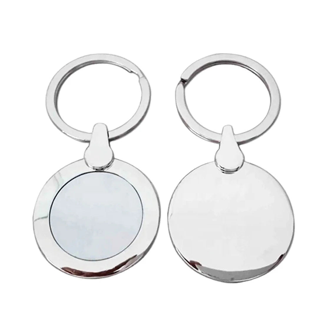 Wholesale Gift Items Zinc Alloy Round Key Chain Keychain Blank Key Rings