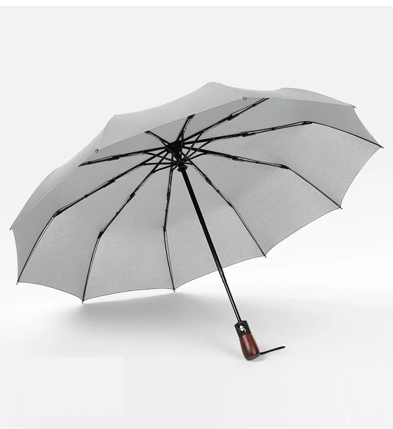 Wood Handle Umbrella Foldable Umbrella Automatic Custom Umbrella Supplier