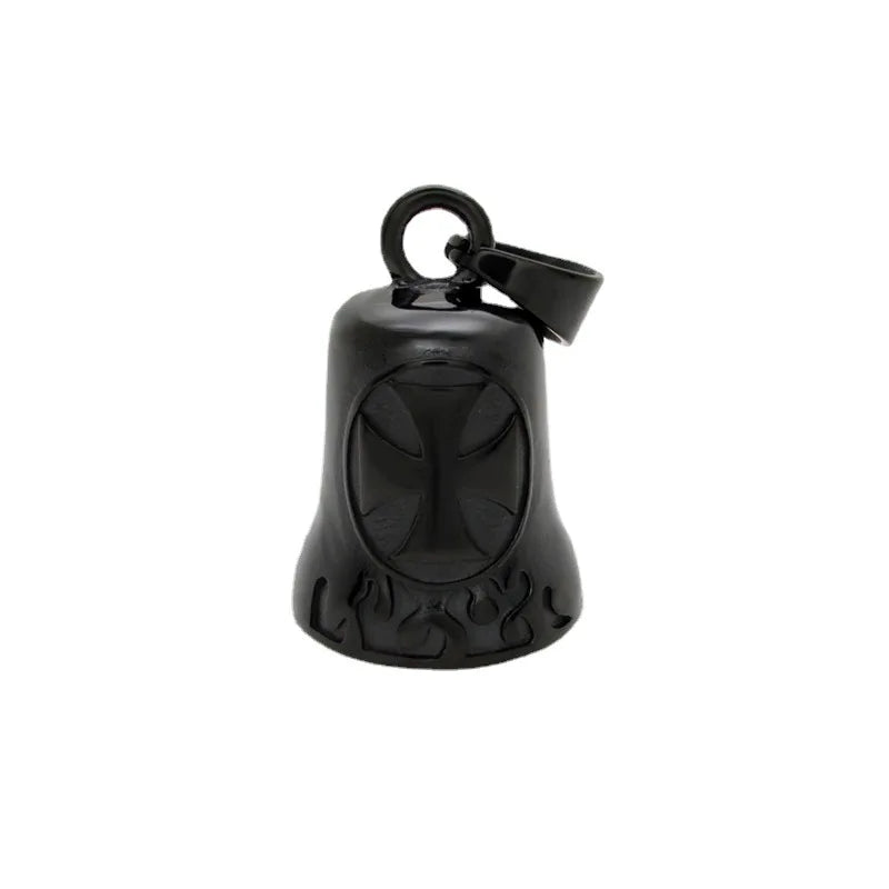 Black Guardian Holy Cross Motorcycle Biker Luck Gremlin Riding Bell Riding Guardian Bell for Motorcycle