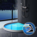 Collapsible Shower Threshold Water Dam Self Adhesive Silicone Waterproof Barrier Bathroom and Kitchen