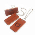 Jeans Real Leather Labels Wholesale Custom Double Embossed Logo Leather Hang Tags With Ball Chain