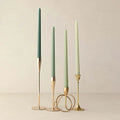 Handmade Smokeless Gradient Color Tall Taper Dinner Unscented Wax Candles With Cotton Wicks
