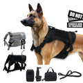 Luxury Sport Fashion Dog Harness Set Nylon Plastic Breakaway RIBBONS Tactical Chest Harness Hand Covers Large Dogs Direct