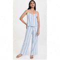 New Arrival Summer Women's Casual Polyester/Cotton Breathable Eco-Friendly Loungewear Yarn Dyed Stripes Pant Suits Short Set