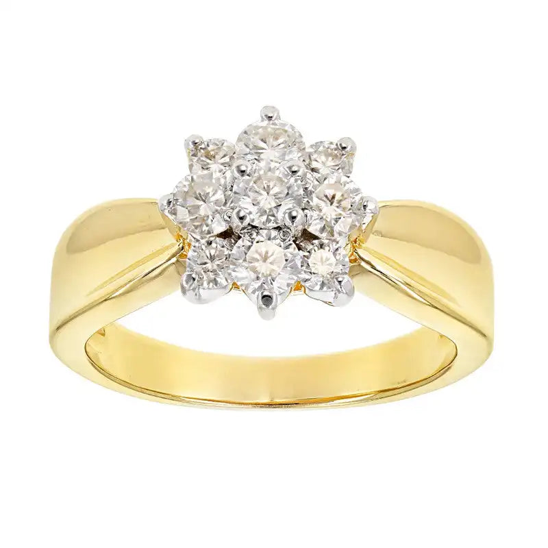 SGARIT 18K Yellow Gold Women Moissanite Ring GRA Certificate Luxury Jewelry VVS1D 2ct Moissanite Wedding Ring Women Jewelry