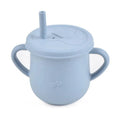BPA Free Silicone Unbreakable Sippy Cup with Straw Reusable Convenient Drinking Cup for Training Travel