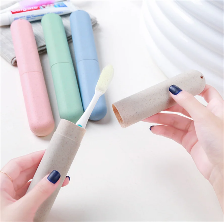 Portable Plastic  Travel Toothbrush Box  Holder Travel Toothbrush Holder  Toothbrush Case With Cover