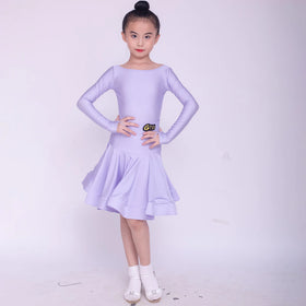 GTY Latin Dance Dress Advanced Sense 2023 New Summer Girls Practice Performance Children Separate Suit