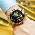 Watch for Men  Mechanical Fashion Casual Clock Luxury Stainless Steel Waterproof Luminous WristWatch Reloj Hombre