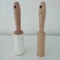 Mini Size Lint Remover Pet Hair Clean Brush Reusable Dog Lint Roller with Long Handle Bamboo Wooden Lint Roller