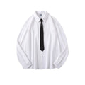 190GSM Cotton Shirt With Pocket and Tie Shirts for Men Wholesale Fashion Casual Men's Long Sleeve Shirts