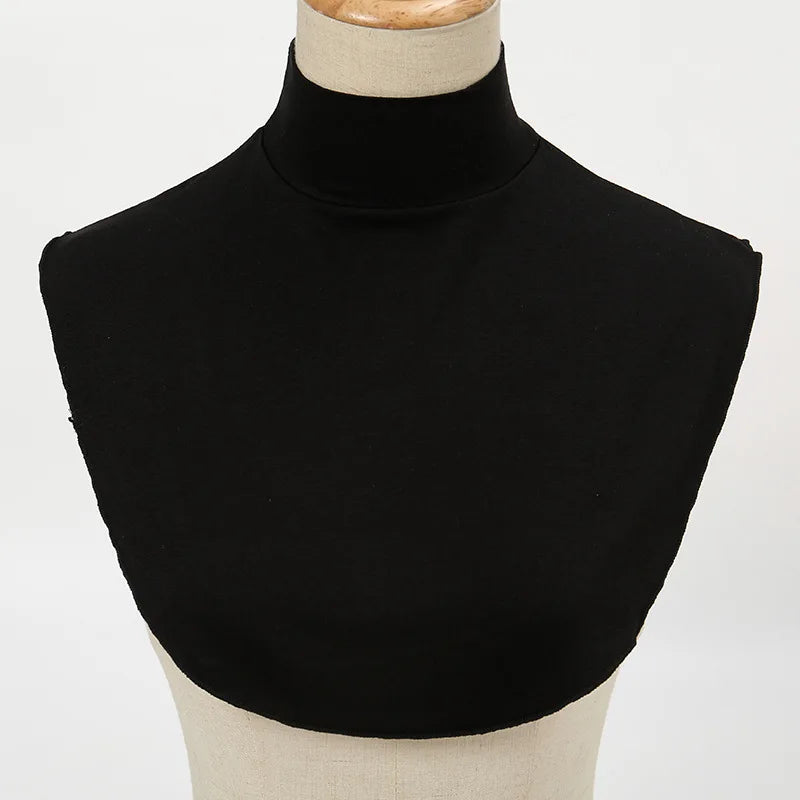 Muslim Neck Scarf Collar With Elastic Strap Detachable Collar Modal Fiber Dickie for Women