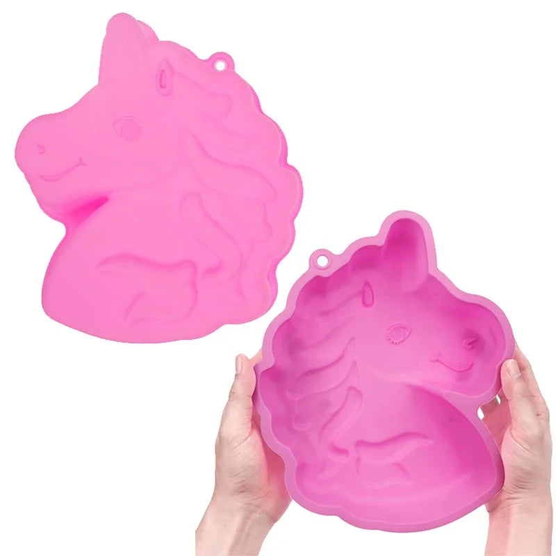 Hot Selling Product Beautiful Horse Shapes Silicone Baking Mold Custom Creative Animal Style for Kitchen Cake Baking