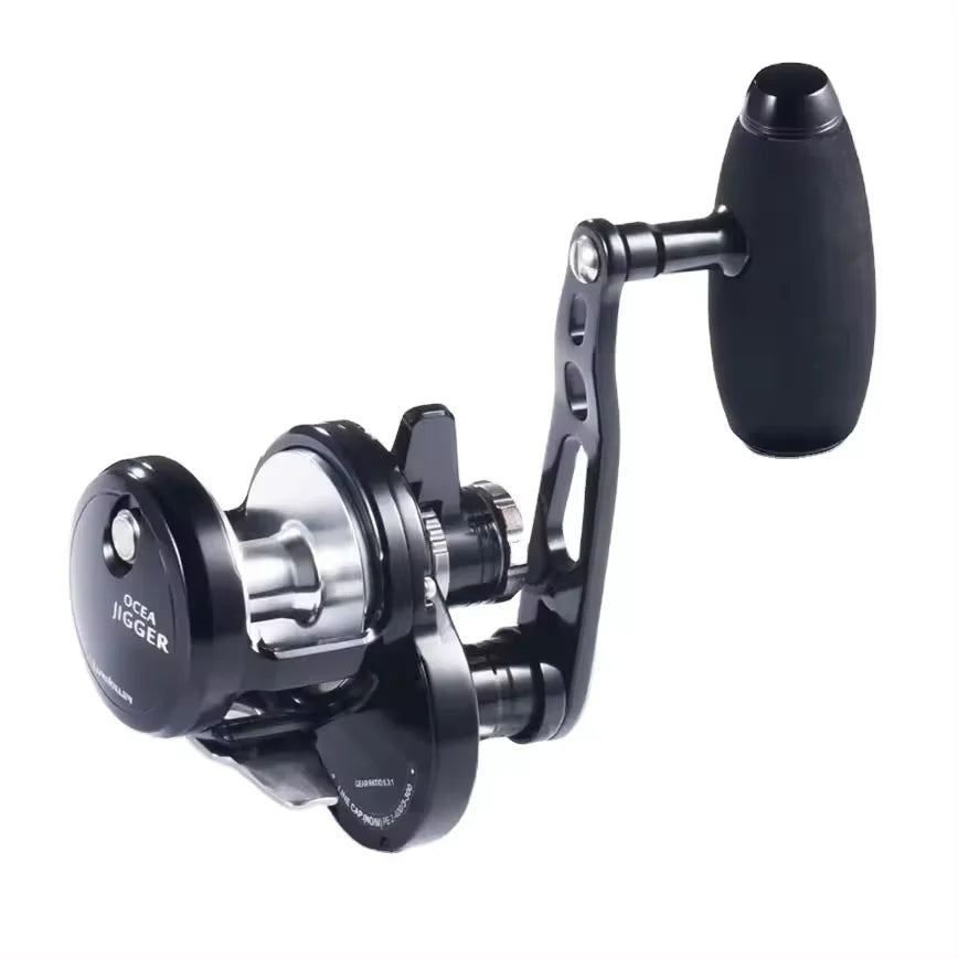 Ocean Jigger Full Metal 24KG Drag Power Slow Pitch Reel Ocean Boat Fishing Overhead Reel Sea Fishing Jigging Reels