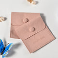 Custom Earring Ring Bracelet Necklace Pouch Pink Jewelry Pouch