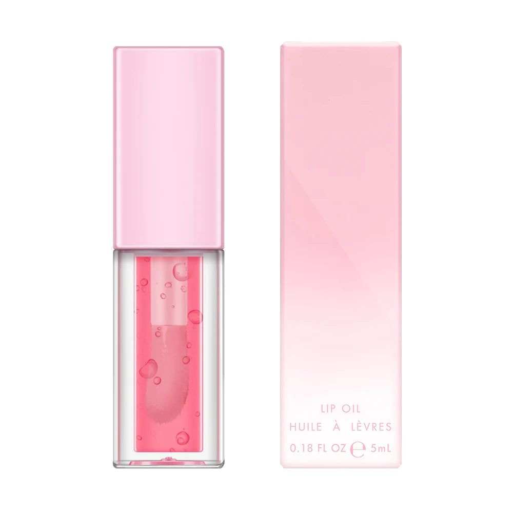 Private Label Glossy Vitamin E Coconut Oil 5g Mineral Hydrating Liquid Lip Care Oil Waterproof Moisturizing Plumper Makeup Base