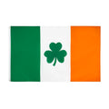 Ready Stock 3X5 FT Double Sided Silk Screen Printed Flying Style Green White Orange Shamrock Flags Polyester