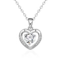 Love Pendants Necklace 925 Sterling Silver Choker Cross Link Chain Heart Necklaces Jewelry