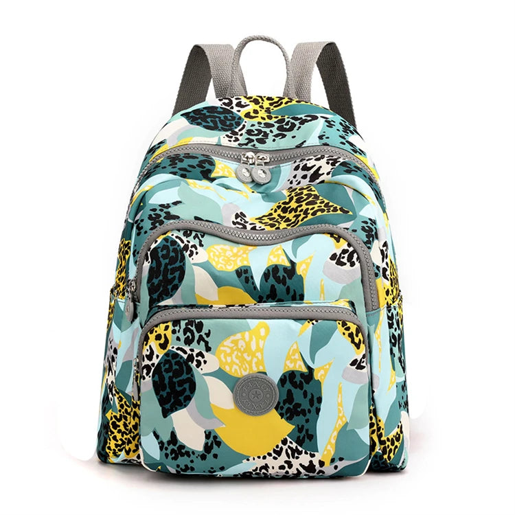 2024 Wholesale Promotion Korean Floral Print Ethnic Plain Simple Canvas Small Backpack