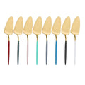 New Fashionable Design Long Shank Gold Plating Cake Shovel 304 Stainless Steel Pizza Shovel Colorful Cake Server