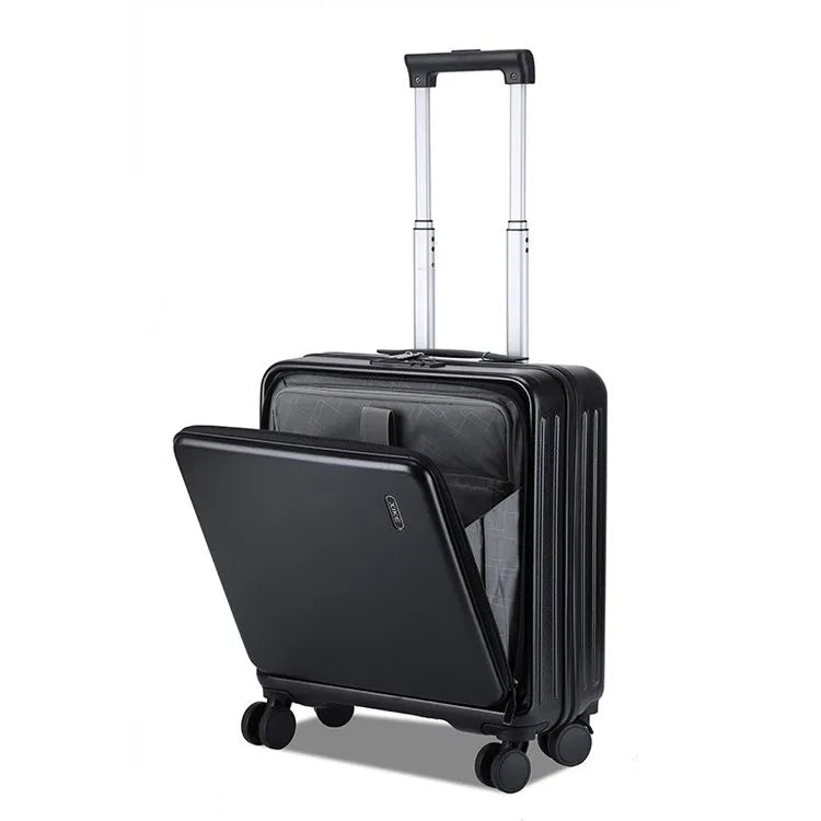Unisex ABS Mini Trunk Soft Folding Luggage Suitcase Cover Aluminum Frame Valise Spinner Trolley Mini Trunk Spinner Trolley