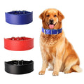 Wholesale Solid Luxury 2in 5cm Solid Color Dog Collar PU Leather Classic Pet Dog Collar
